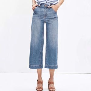 Madewell High Rise Wide Leg Crop Jeans size 25